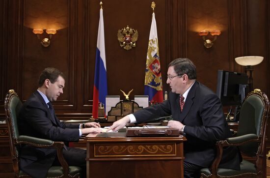 Dmitry Medvedev meets with Oleg Betin