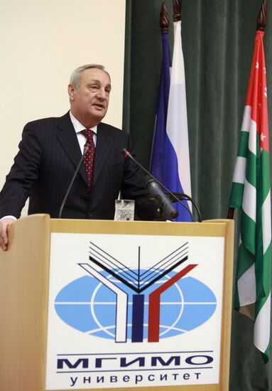 President of Republic of Abkhazia Sergei Bagapsh at MSIIR
