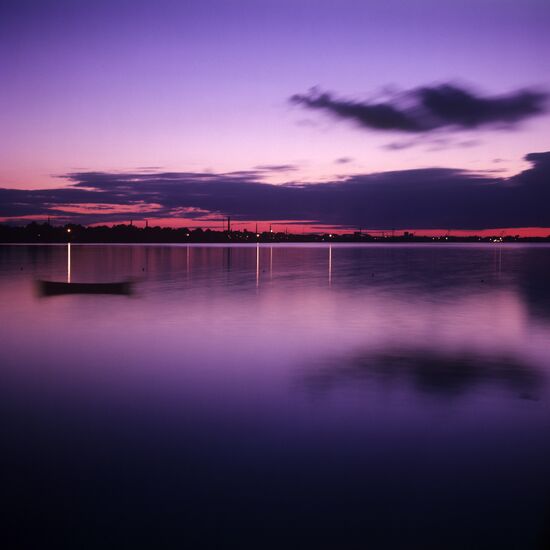 Twilight over Daugava River