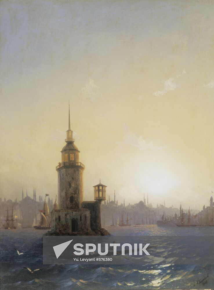 "View of Leondr Tower in Constantinople"