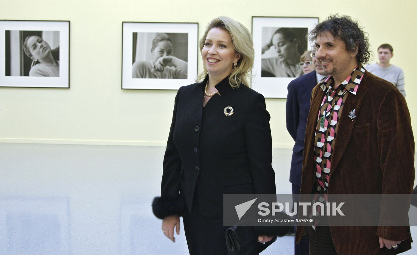 Svetlana Medvedeva attends Sergei Bermenyev's photo exhibition