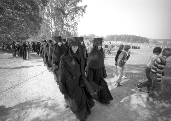 The nuns of the Borodino Women's Monastery of the Saviour
