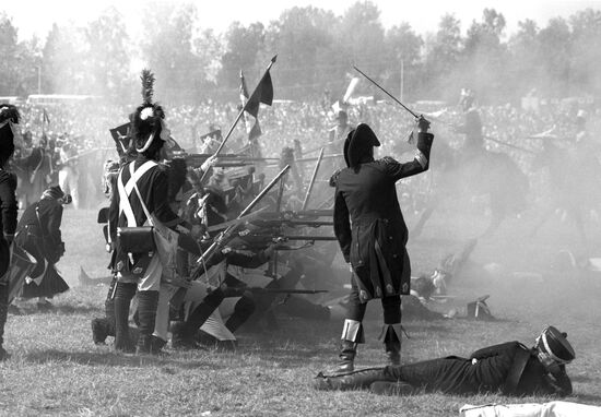Fragment of Battle of Borodino military-historic reconstruction