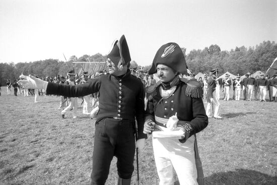 Fragment of Battle of Borodino military-historic reconstruction
