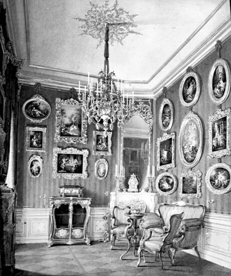"Crimson Living Room" painting