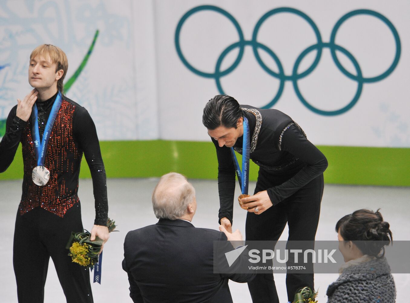 Yevgeny Plushenko and Evan Lysacek