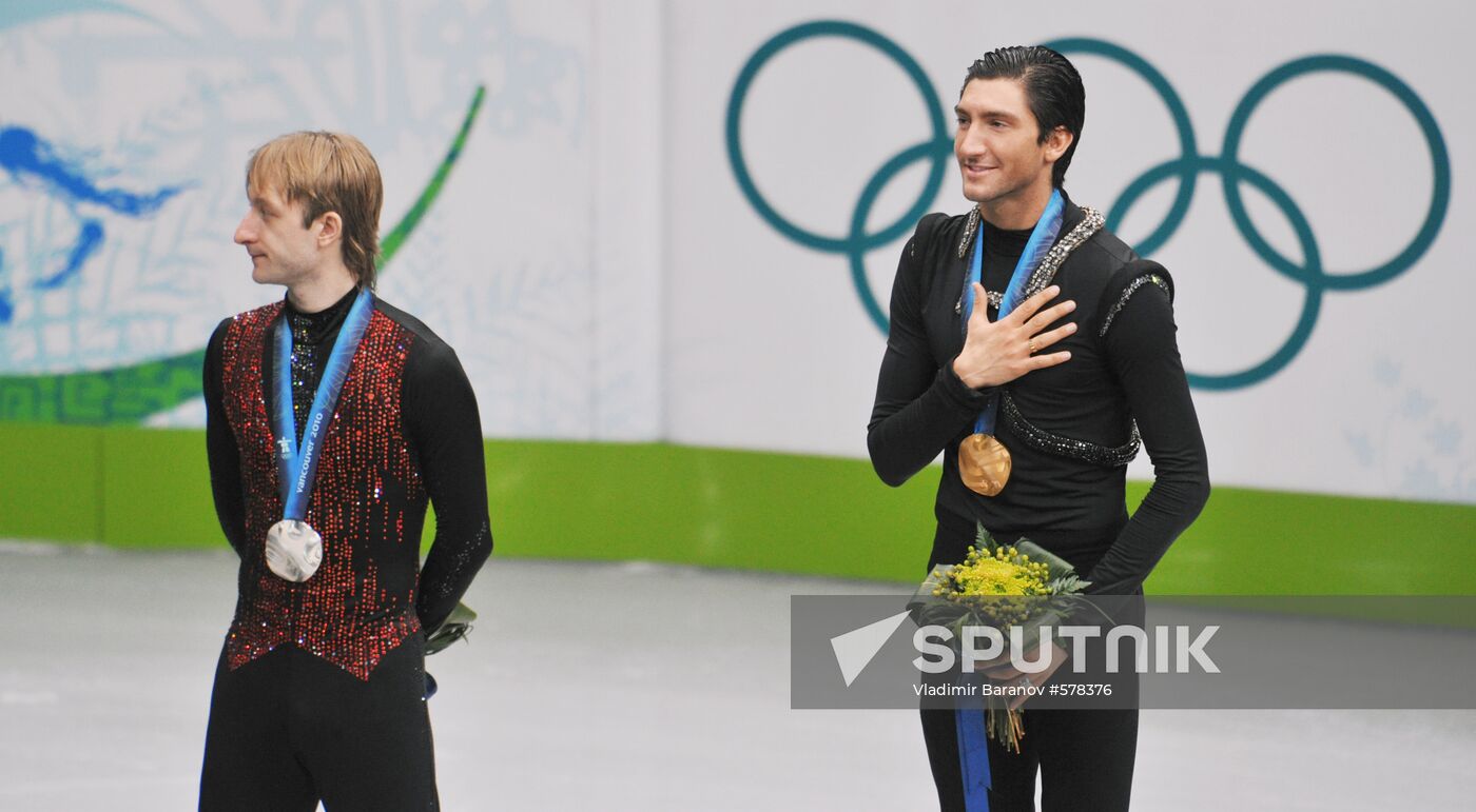 Yevgeny Plushenko and Evan Lysacek