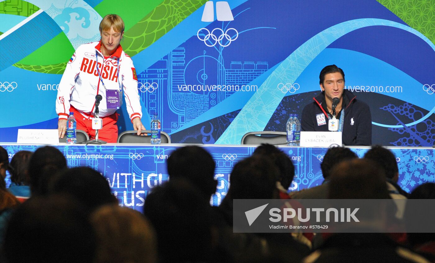 Yevgeny Plushenko and Evan Lysacek