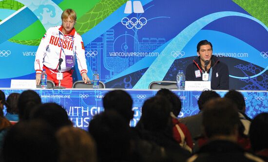Yevgeny Plushenko and Evan Lysacek