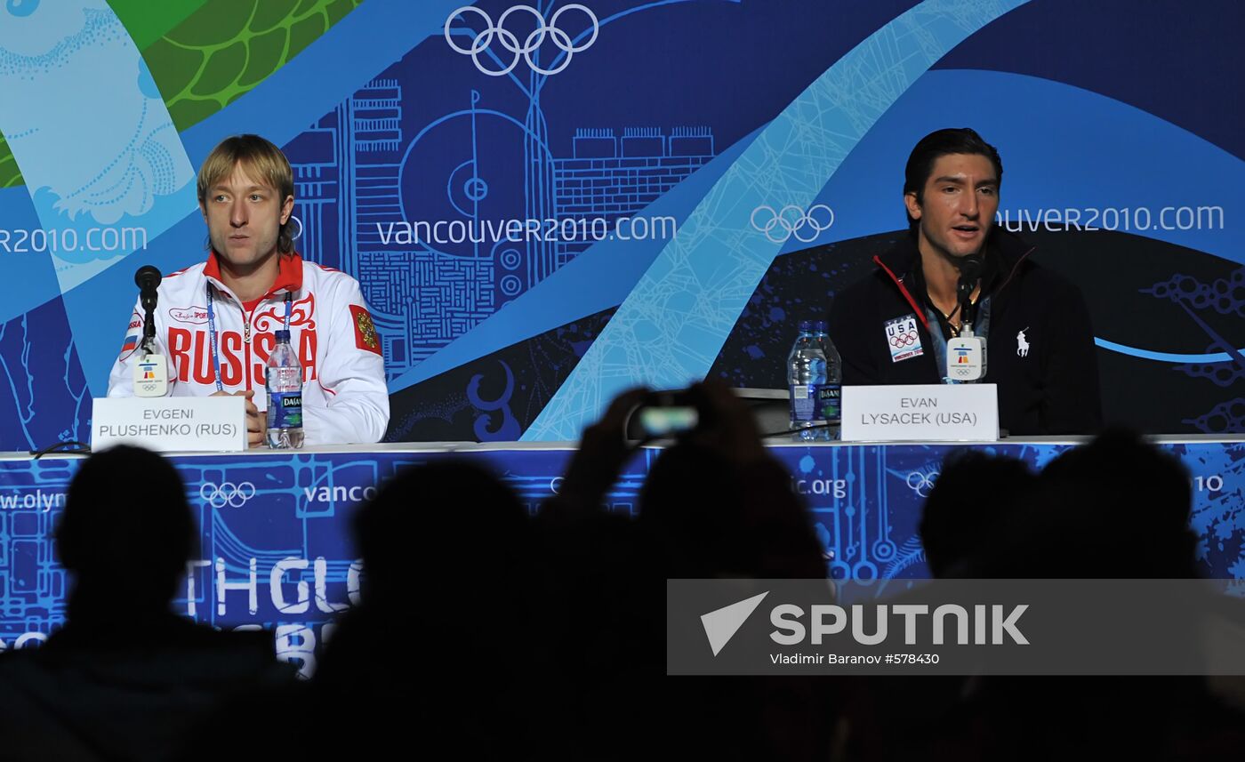 Yevgeny Plushenko and Evan Lysacek