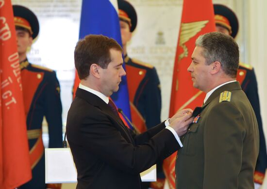 Dmitry Medvedev presents state awards at the Kremlin