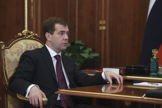 Dmitry Medvedev holds meetings on February 19, 2010