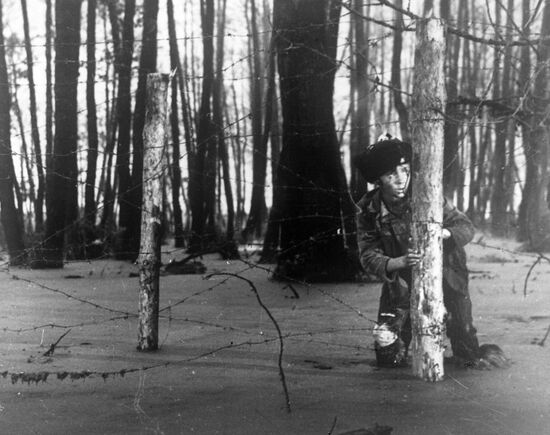 Scene from movie Ivan's Childhood