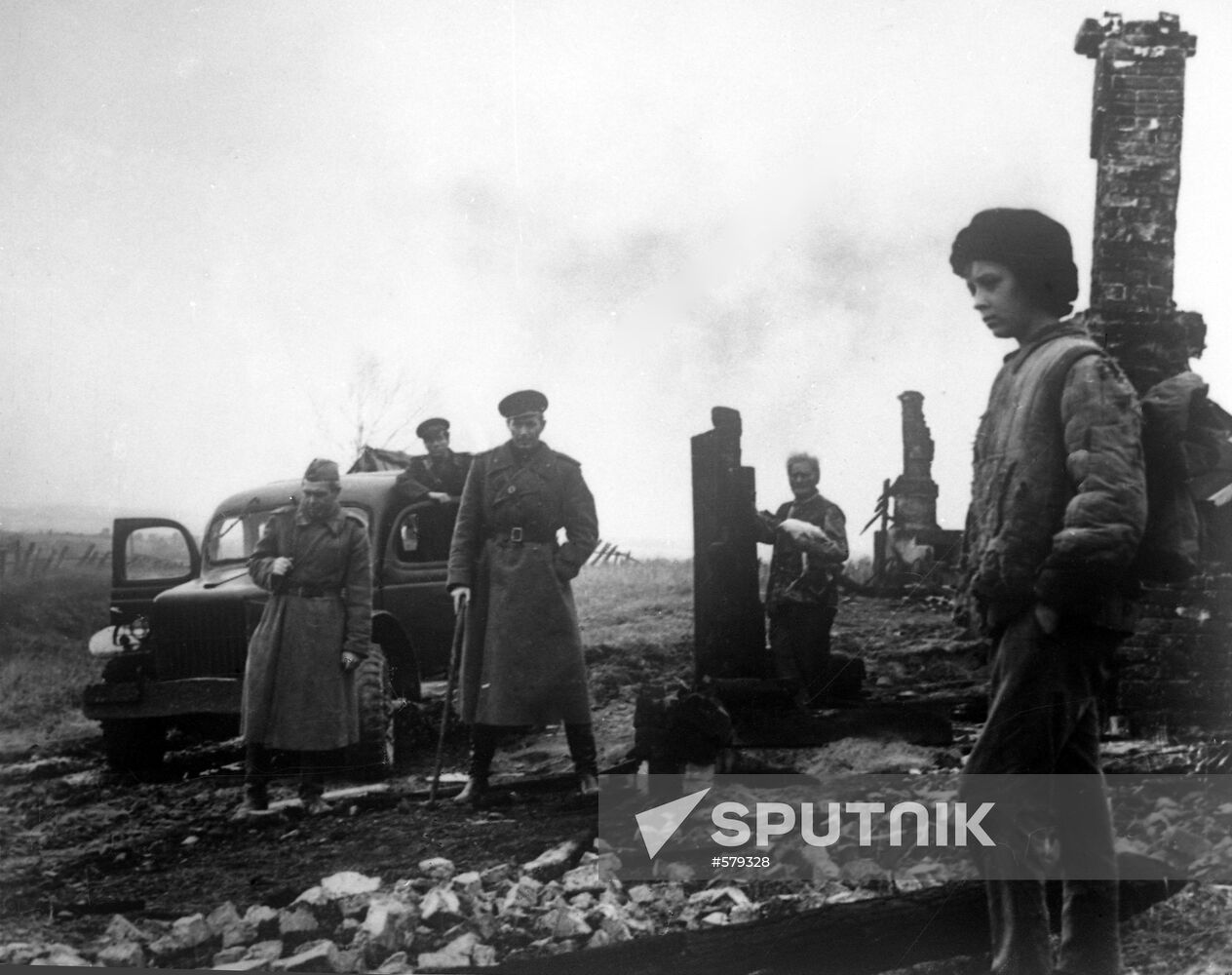 Scene from movie Ivan's Childhood