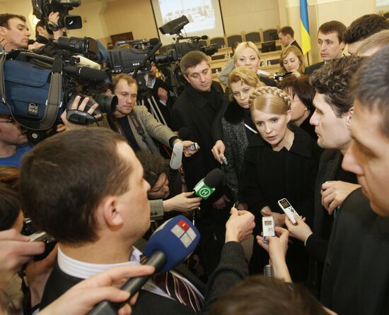 Yulia Tymoshenko attends Ukraine's top court hearings