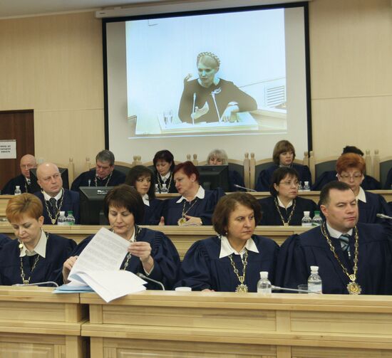 Yulia Tymoshenko attends Ukraine's top court hearings
