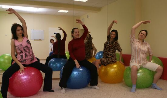 Patients exercise at Kaliningrad Perinatal Center
