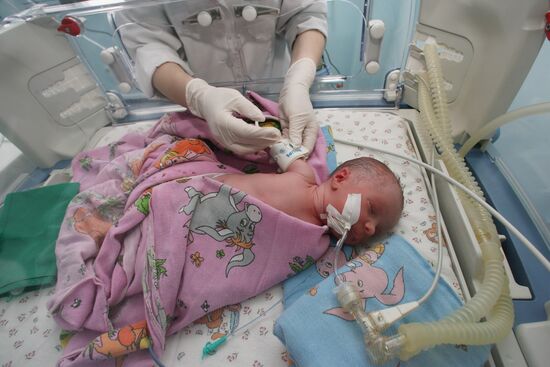 Newborn at Kaliningrad Perinatal Center