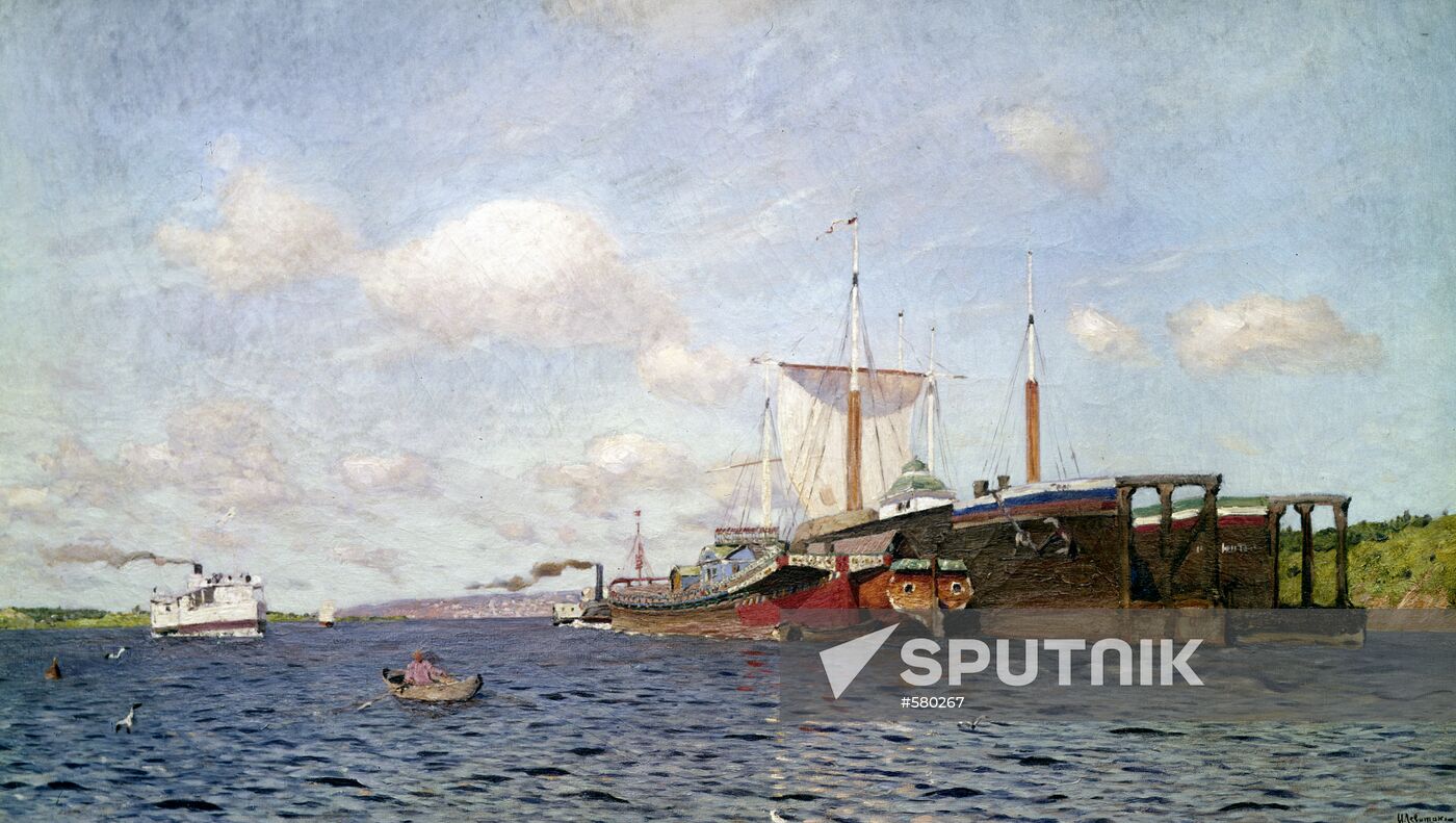 Fresh Wind.Volga by I.Levitan