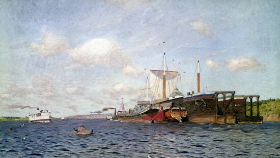 Fresh Wind.Volga by I.Levitan
