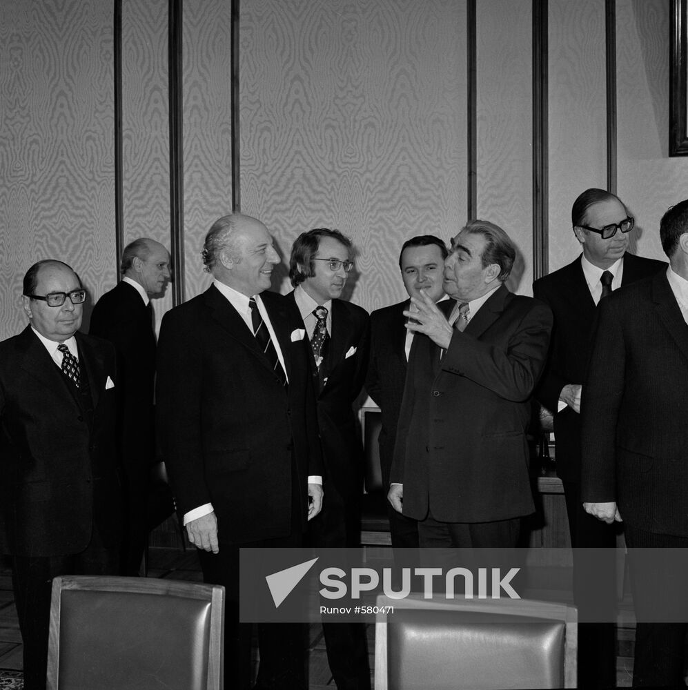 West German President Walter Scheel visits USSR