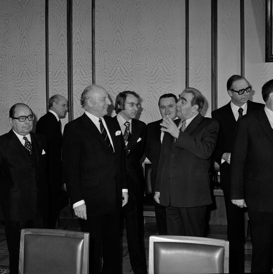 West German President Walter Scheel visits USSR