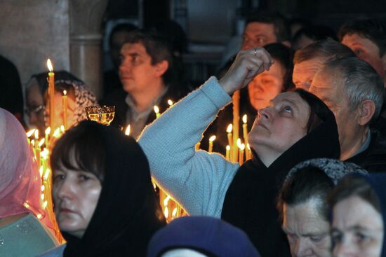 Parishioners in Kiev Pechersk Lavra