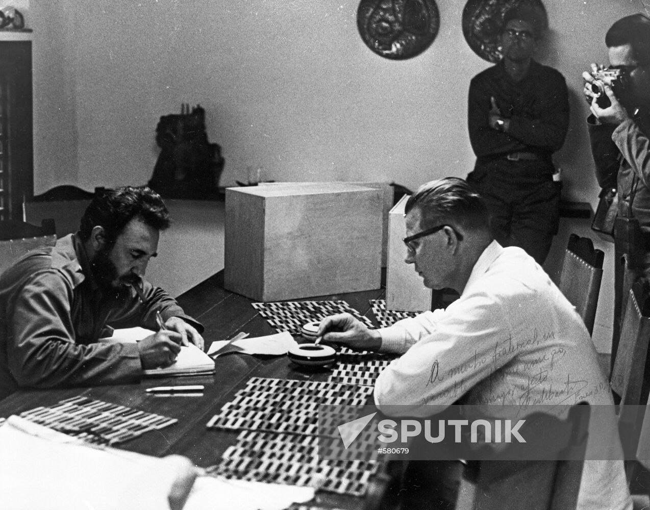 Fidel Castro and Alexander Alekseyev