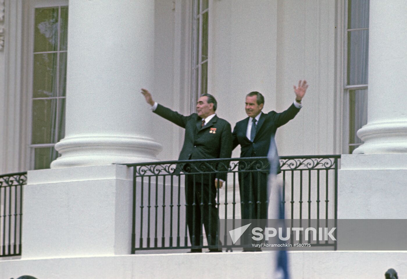 Richard Nixon and Leonid Brezhnev