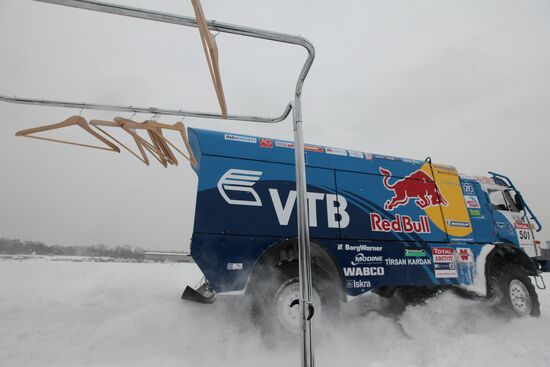 Formula 1 pilot David Coulthard tests KAMAZ