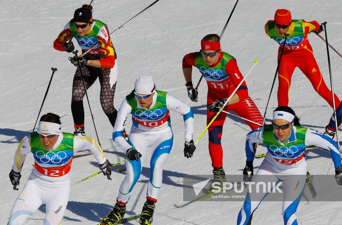 XXI Olympic Winter Games. Skiing. Women. Team sprint