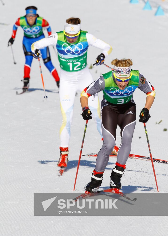 XXI Olympic Winter Games. Skiing. Women. Team sprint