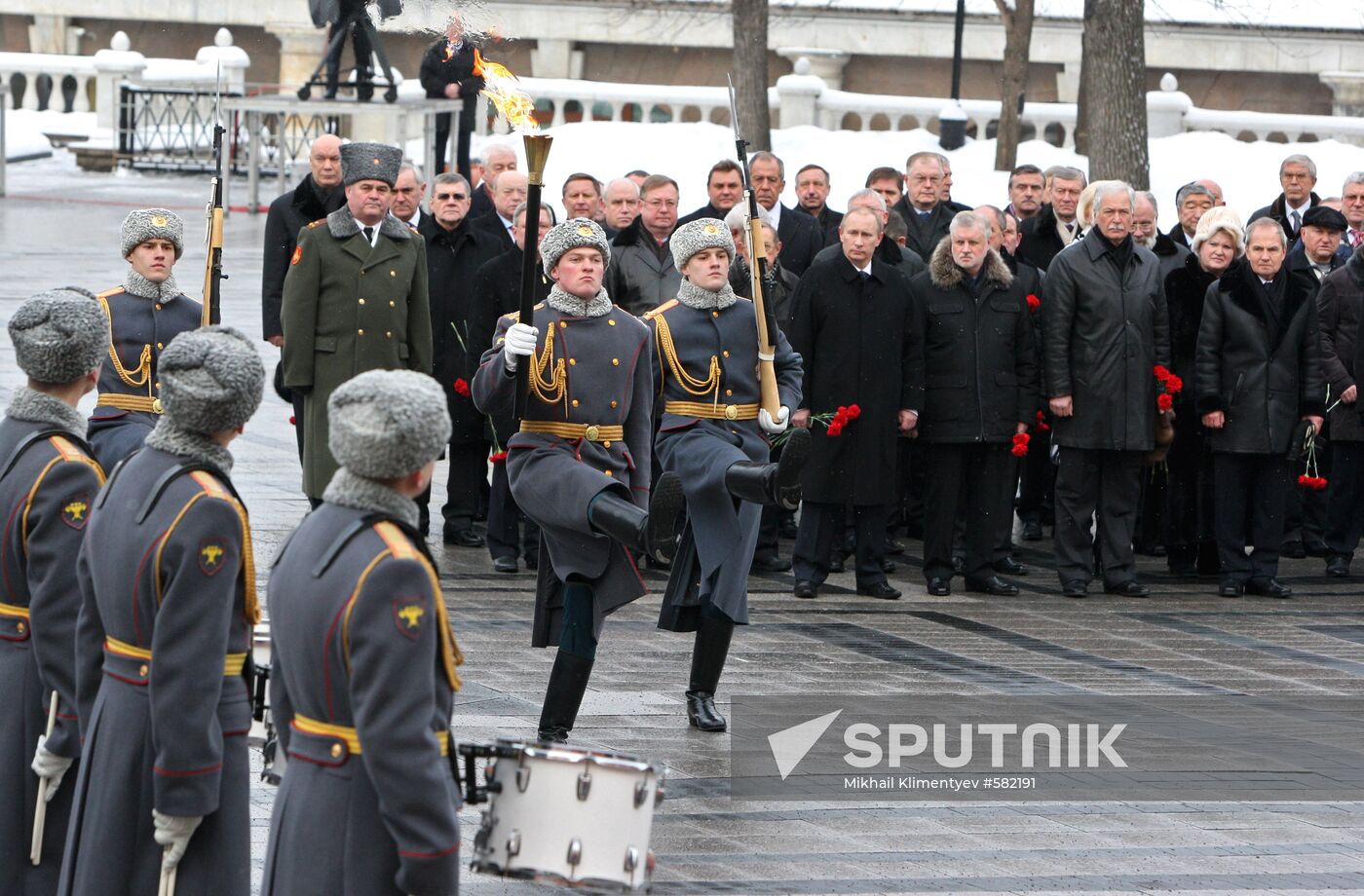 Vladimir Putin at Eternal Flame lighting ceremony