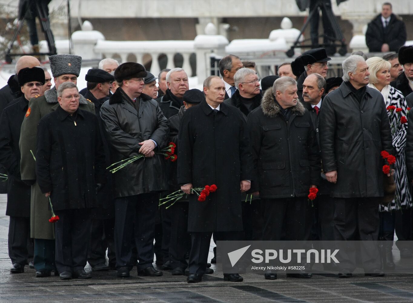 Vladimir Putin at Eternal Flame lighting ceremony