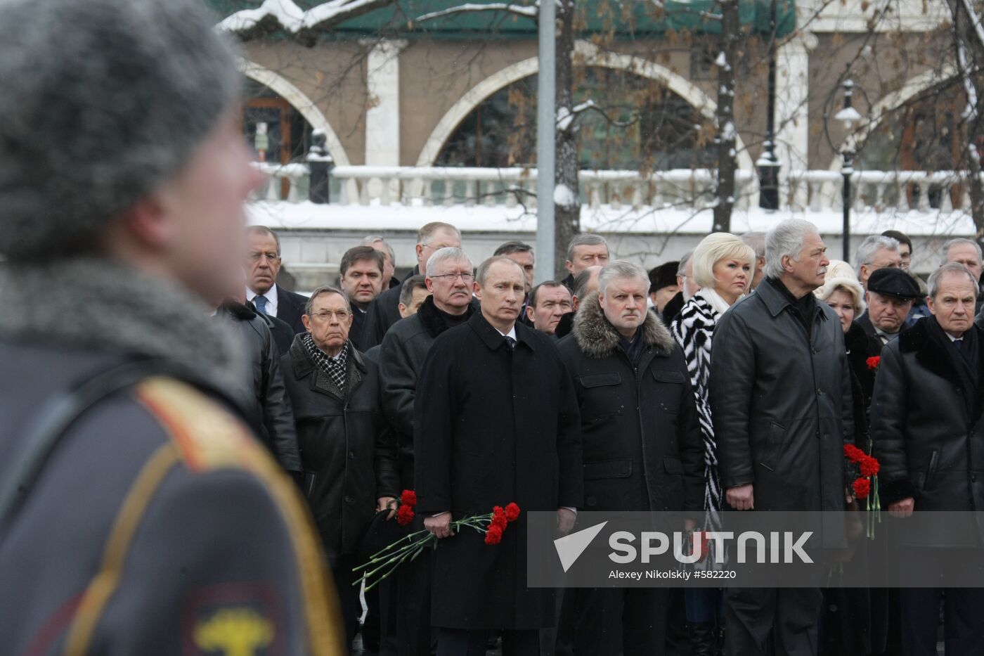 Vladimir Putin at Eternal Flame lighting ceremony