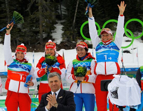 Russian biathletes won gold medals