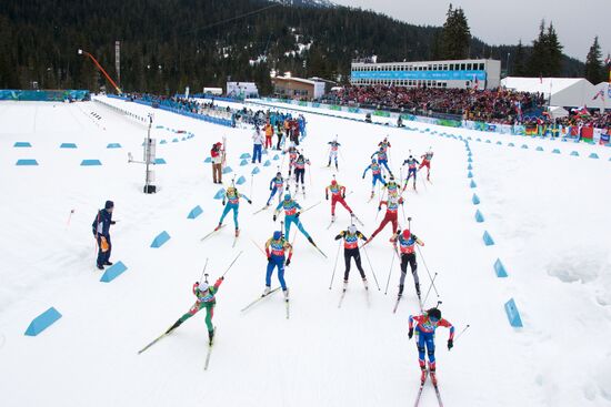 XXI Olympic winter Games. Biathlon. Women. 4x6 km relay
