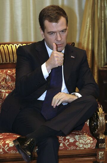 Dmitry Medvedev gives interview to Paris Match