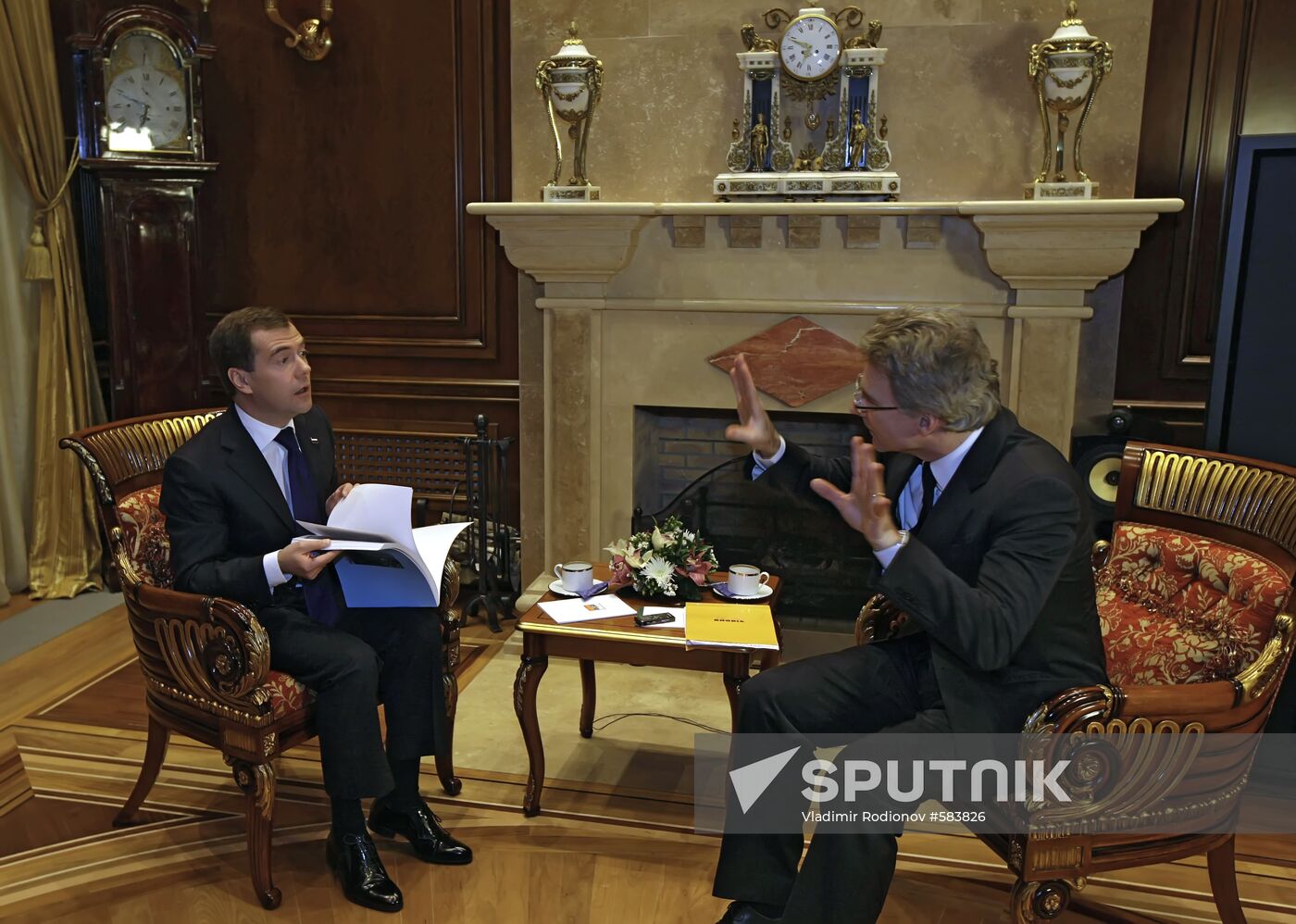 Dmitry Medvedev gives interview to Paris Match