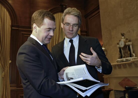 Dmitry Medvedev gives interview to Paris Match