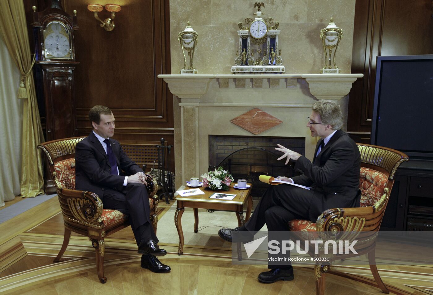 Dmitry Medvedev gives interview to Paris Match