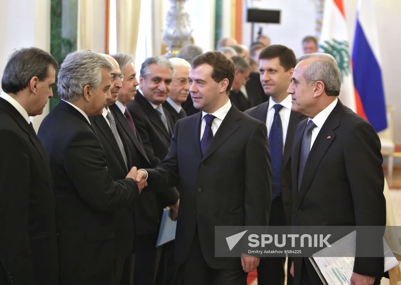 Dmitry Medvedev meets with Michel Suleiman