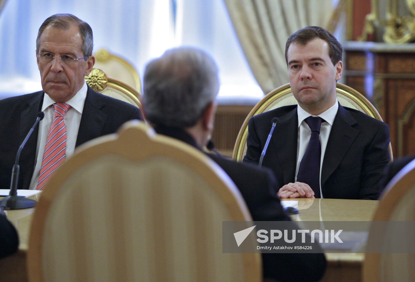 Dmitry Medvedev meets with Michel Suleiman