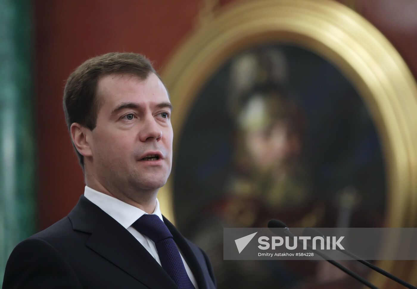 Dmitry Medvedev meets with Michel Suleiman