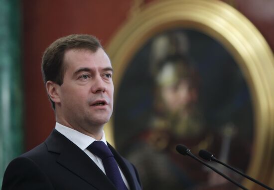 Dmitry Medvedev meets with Michel Suleiman