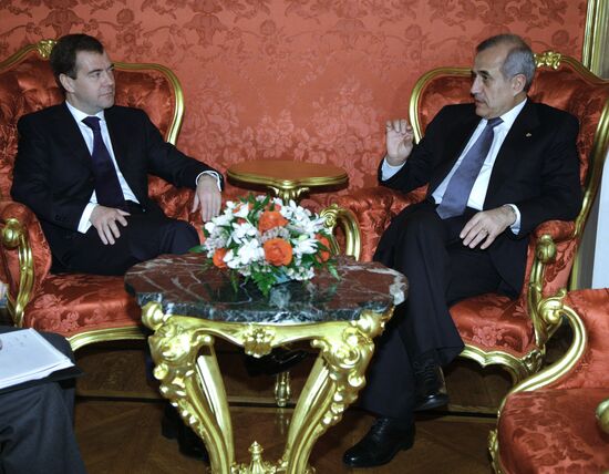 Dmitry Medvedev meets with Michel Suleiman