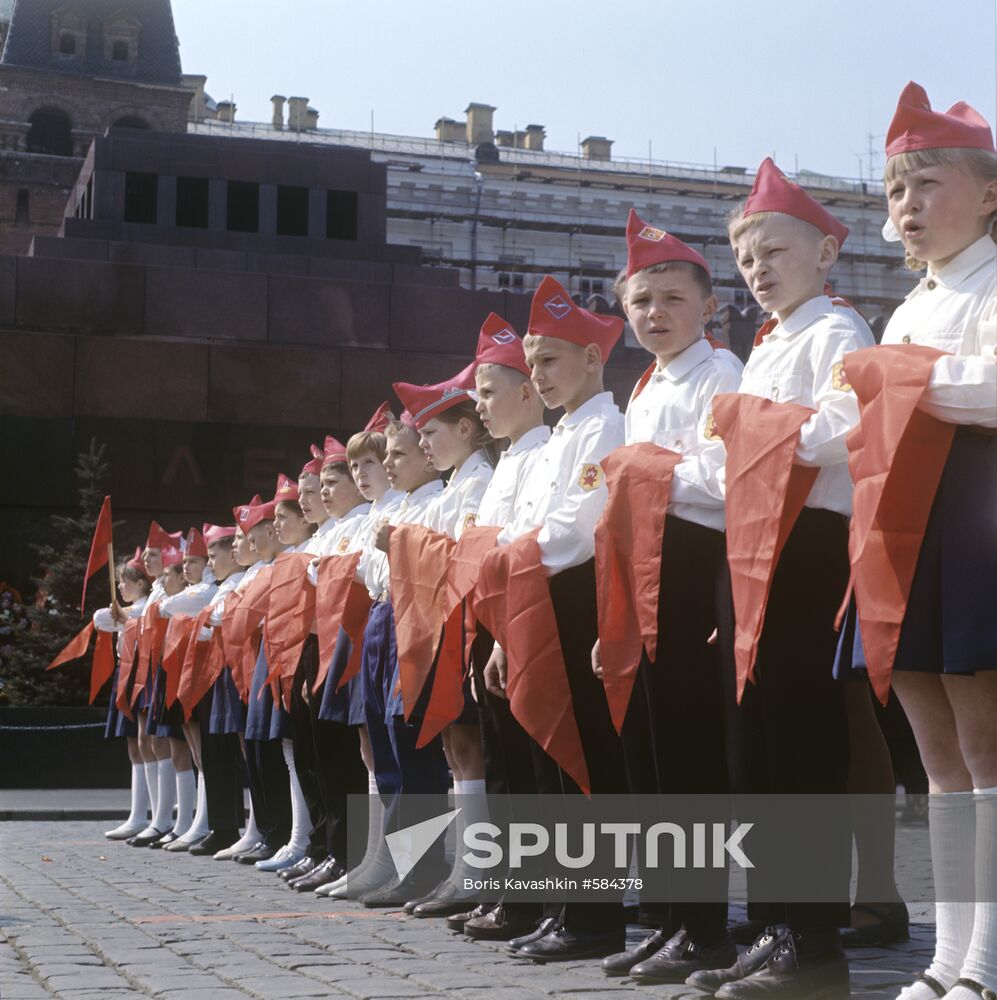 Young Pioneers' initiation ceremony on Red Square, Moscow