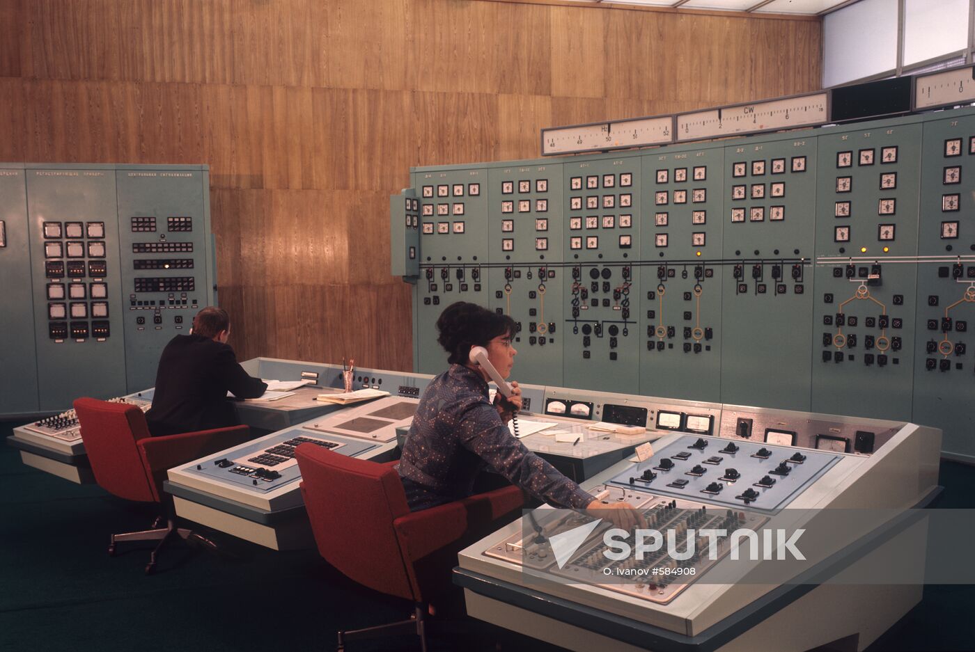 Control panel of Krasnoyarsk hydro-power plant