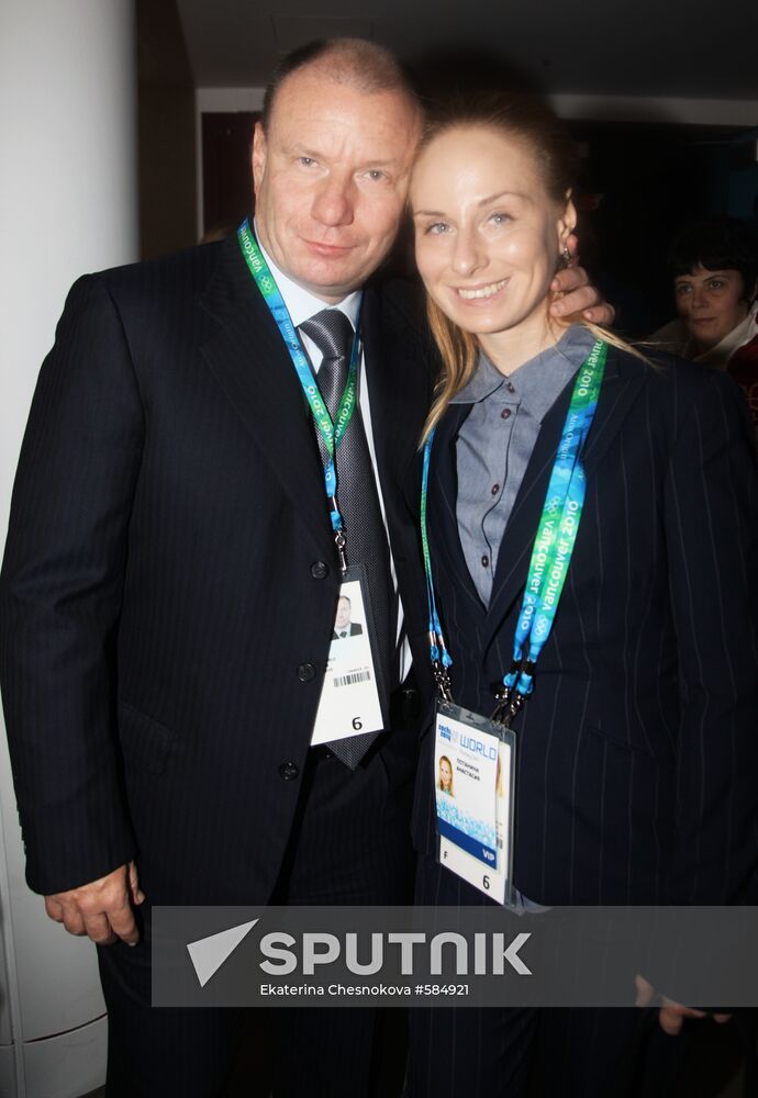 Vladimir Potanin with his spouse Anastasiya