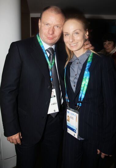 Vladimir Potanin with his spouse Anastasiya
